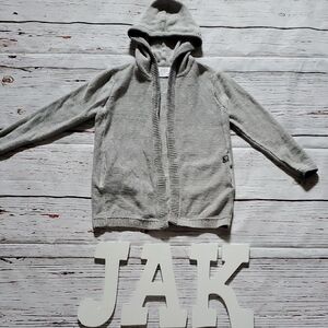 Zara Girls Gray Hooded Open Cardigan 👩